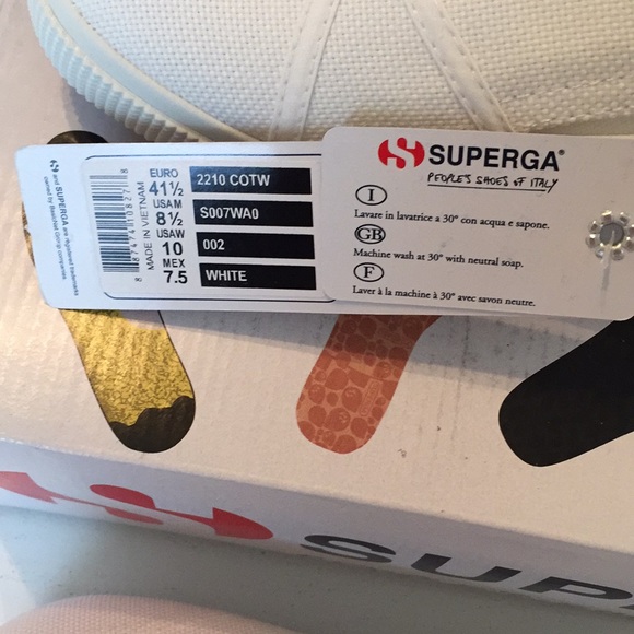 NWT Superga 2210 COTW White Shoes 10 - Picture 2 of 4